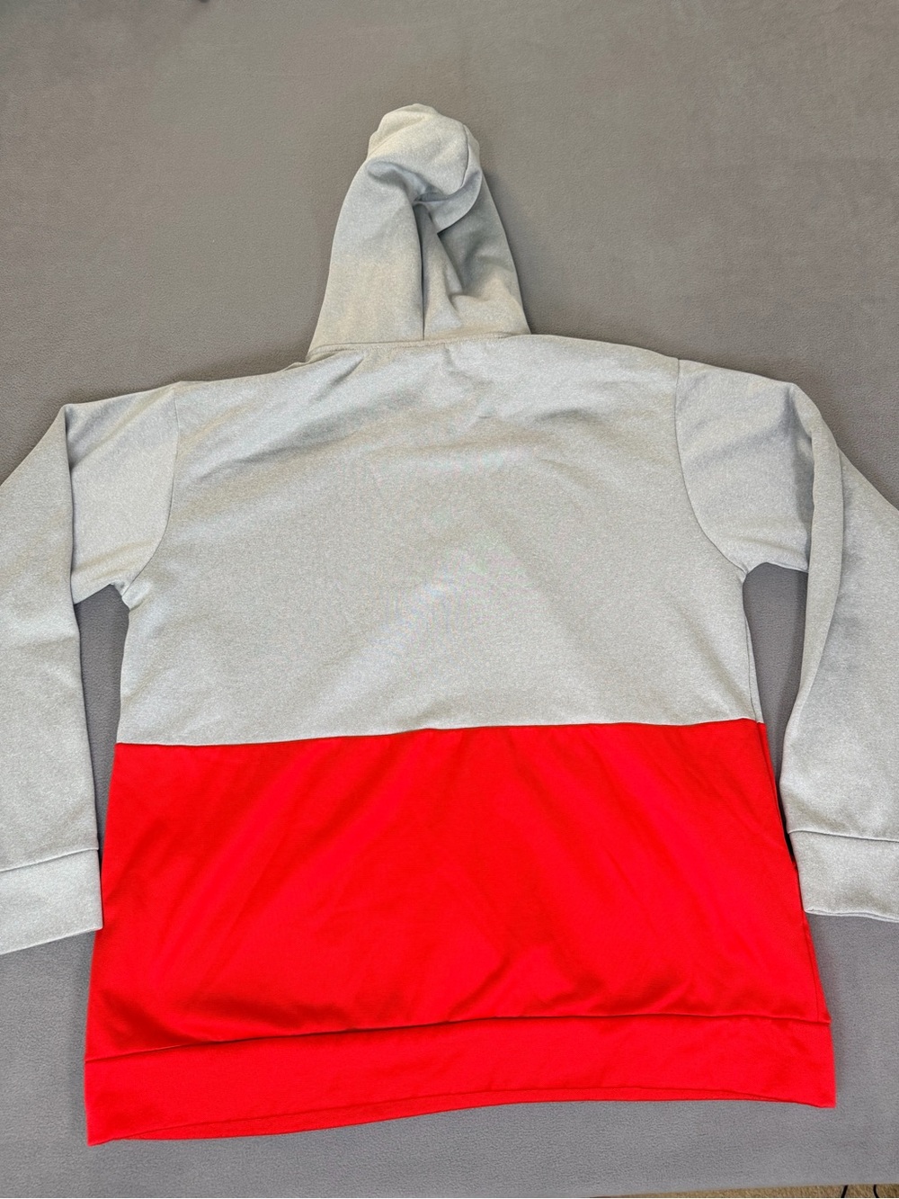 Georgia Bulldogs Two-Tone Gray & Red Quarter Zip Hoodie Sweatshirt- Large - Picture 5 of 6